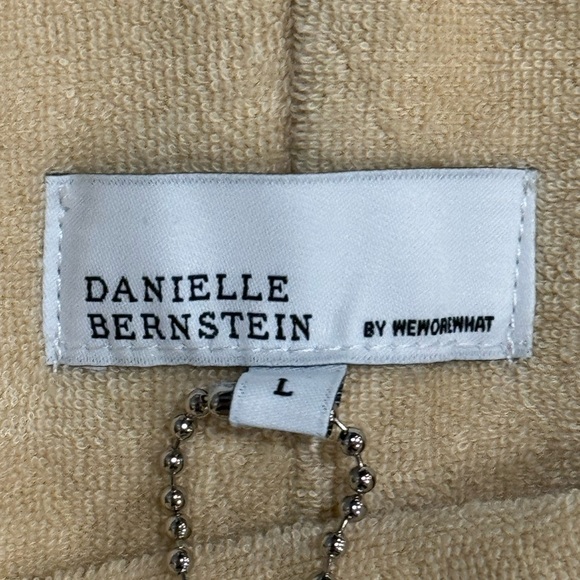 NWT Women's Danielle Bernstein Towel Terry Kick Flare Pants Taupe Size Large - Picture 10 of 13